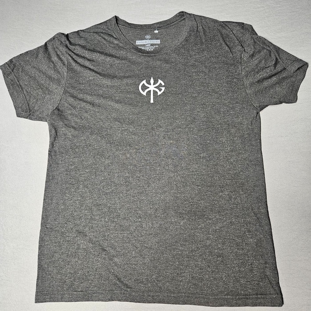 David Goggins 4x4x48 T-Shirt Mens Large Grey Stay Hard Running Challenge